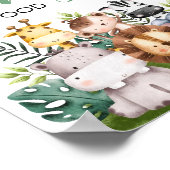 Safari Animals Jungle Food Sign, Wild ONE Geburtst Poster (Ecke)