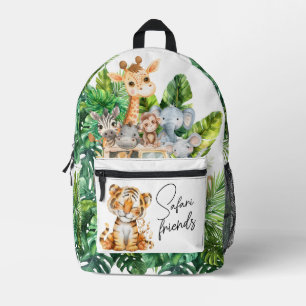 Safari Animals Jungle Friends Kids Bedruckter Rucksack