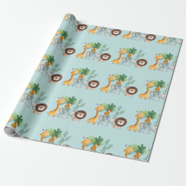 Safari Animals jungle Tropical Geschenkpapier