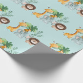 Safari Animals jungle Tropical Geschenkpapier (Ecke)