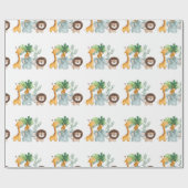 Safari Animals jungle Tropical Geschenkpapier (Flach)