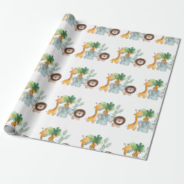 Safari Animals jungle Tropical Geschenkpapier