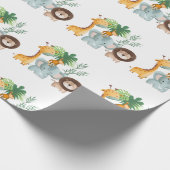 Safari Animals jungle Tropical Geschenkpapier (Ecke)