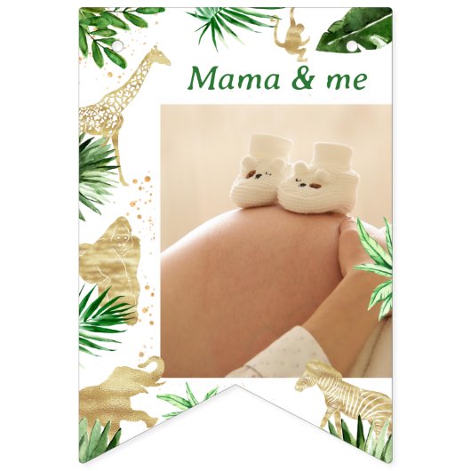 Safari Animals Jungle Wild One Happy Birthday Wimpelkette (Zweite Fahne)