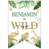 Safari Animals Jungle Wild One Happy Birthday Wimpelkette (Erste Fahne)