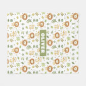 Safari Animals Jungle Zimmer Dekoration Kinderzimm Fleecedecke (Vorderseite (Horizontal))