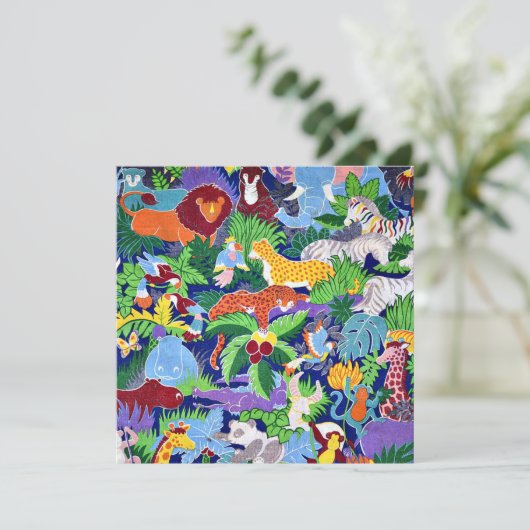 Safari Animals Karte (Stehend Vorderseite)