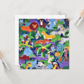 Safari Animals Karte (Vorderseite/Rückseite Beispiel)