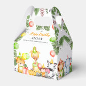 Safari Animals Kids Party Geschenkschachtel (Rückseite)