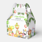 Safari Animals Kids Party Geschenkschachtel (Rückseite)