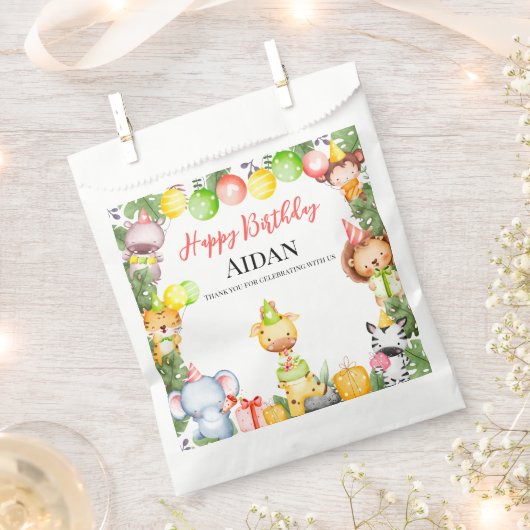 Safari Animals Kids Party Geschenktütchen (Ausgeschnitten)