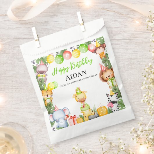 Safari Animals Kids Party Geschenktütchen (Ausgeschnitten)