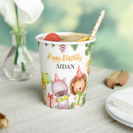 Safari Animals Kids Party Pappbecher