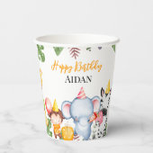 Safari Animals Kids Party Pappbecher (Rückseite)