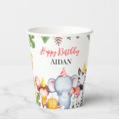 Safari Animals Kids Party Pappbecher (Rückseite)