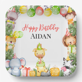Safari Animals Kids Party Pappteller