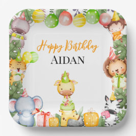 Safari Animals Kids Party Pappteller