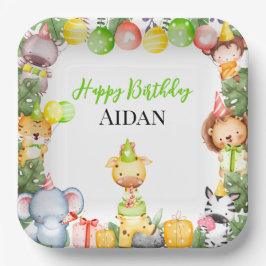 Safari Animals Kids Party Pappteller