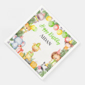 Safari Animals Kids Party Serviette (Ecke)