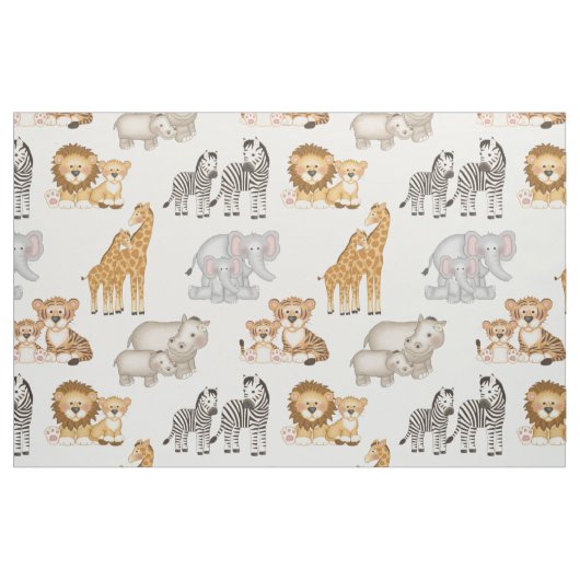 Safari Animals Kids Stoff (Fat Quarter (45,7 x 55,9 cm))