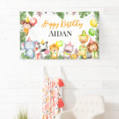 Safari Animals Kindergeburtstag Party Banner (Insitu)