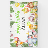 Safari Animals Kindergeburtstag Party Banner (Vertikal)