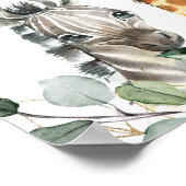 Safari Animals Lion Baby Dusche Begrüßungszeichen Poster (Ecke)