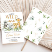 Safari Animals Little Wild One Baby Shower Einladung