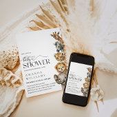 Safari Animals Moderne Babydusche Einladung