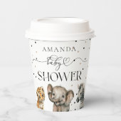 Safari Animals Moderne Babydusche Pappbecher (Vorderseite)