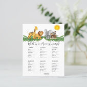 Safari Animals Mummy's Purse Baby Shower Game (Stehend Vorderseite)