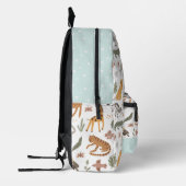 Safari Animals Muster Blue Boy Bedruckter Rucksack (Links)