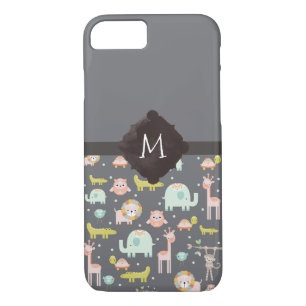 Safari Animals Muster Kinderzimmer Art Monogram Case-Mate iPhone Hülle