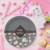 Safari Animals Muster Kinderzimmer Kunst zum Gebur Pappteller (Party)