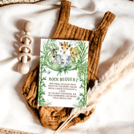 Safari Animals Niedlich Bow Baby Showbücher Begleitkarte