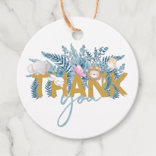 Safari Animals Niedlich Favoriten Vielen Dank Geschenkanhänger (Vorderseite)