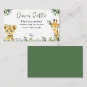 Safari Animals Oh Baby Greenery Jungle Baby Dusche Begleitkarte (Vorne/Hinten)