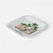 Safari Animals Palm Trees Baby Dusche Pappteller (Gewinkelt)