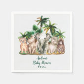 Safari Animals Palm Trees Baby Dusche Serviette (Vorderseite)