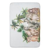 Safari Animals Palm Trees Badematte (Vorderseite Vertikal)