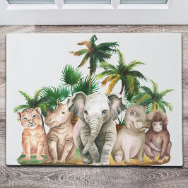 Safari Animals Palm Trees Fußmatte