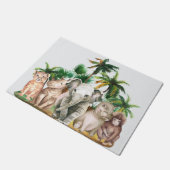 Safari Animals Palm Trees Fußmatte (Schrägansicht)