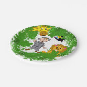 Safari Animals Paper Plate Pappteller (Schrägansicht)