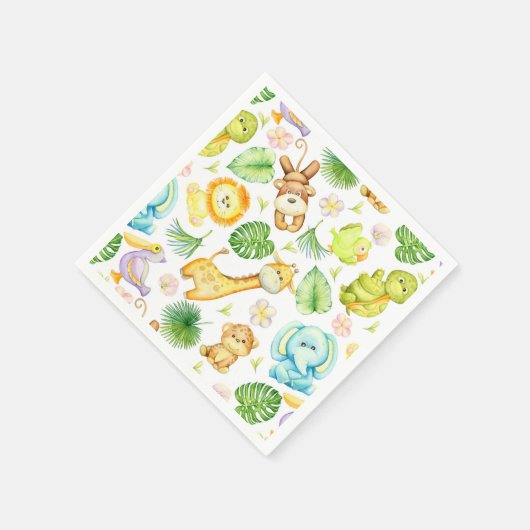 Safari Animals Paper Serviette (Ecke)