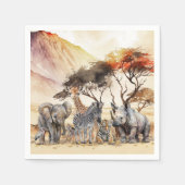 Safari Animals Party Napkins Serviette (Vorderseite)