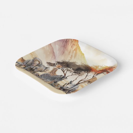 Safari Animals Party Teller (Gewinkelt)