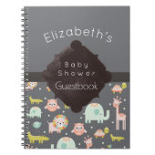 Safari Animals Pattern Baby Showbook Notizblock (Vorderseite)