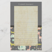 Safari Animals Pattern - Kinderzimmer Art Lined Briefpapier (Vorderseite)