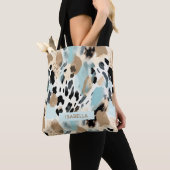 Safari Animals' Pelz Prints Muster Blue & Brown Tasche (Von Nahem)