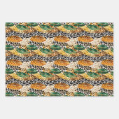 Safari Animals' Pelz Prints Muster Exotic Dschunge Geschenkpapier Set (Vorderseite 3)